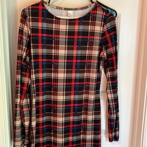 Stretchy plaid/check dress